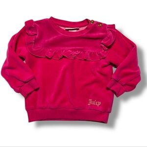 Juicy Couture Kids Fuchsia Ruffle Sweatshirt Sz 18M